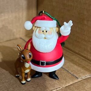 Santa and Rudolph Ornament